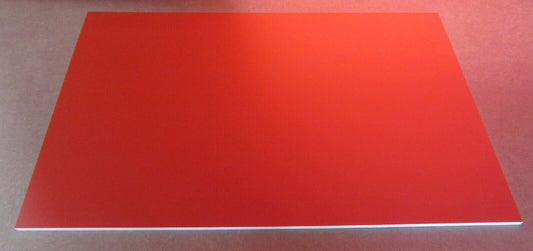 PVC Hartschaumplatte 6mm Zuschnitt rot lackiert 492 x 300mm - Kunststoff Platte