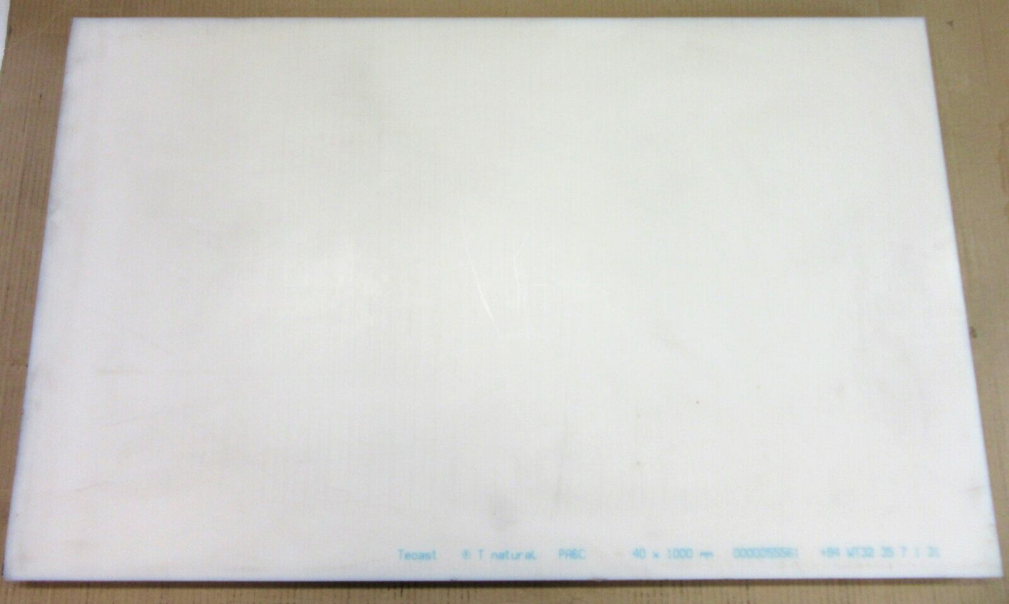 PA 6C Platte 40mm Natur 931 x 572mm Vollmaterial Technischer Kunststoff Polyamid