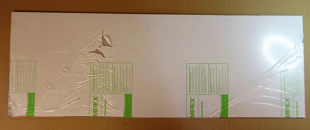 PC Platte 6mm Zuschnitt 1006 x 350mm  Kunststoffglas klar Polycarbonat