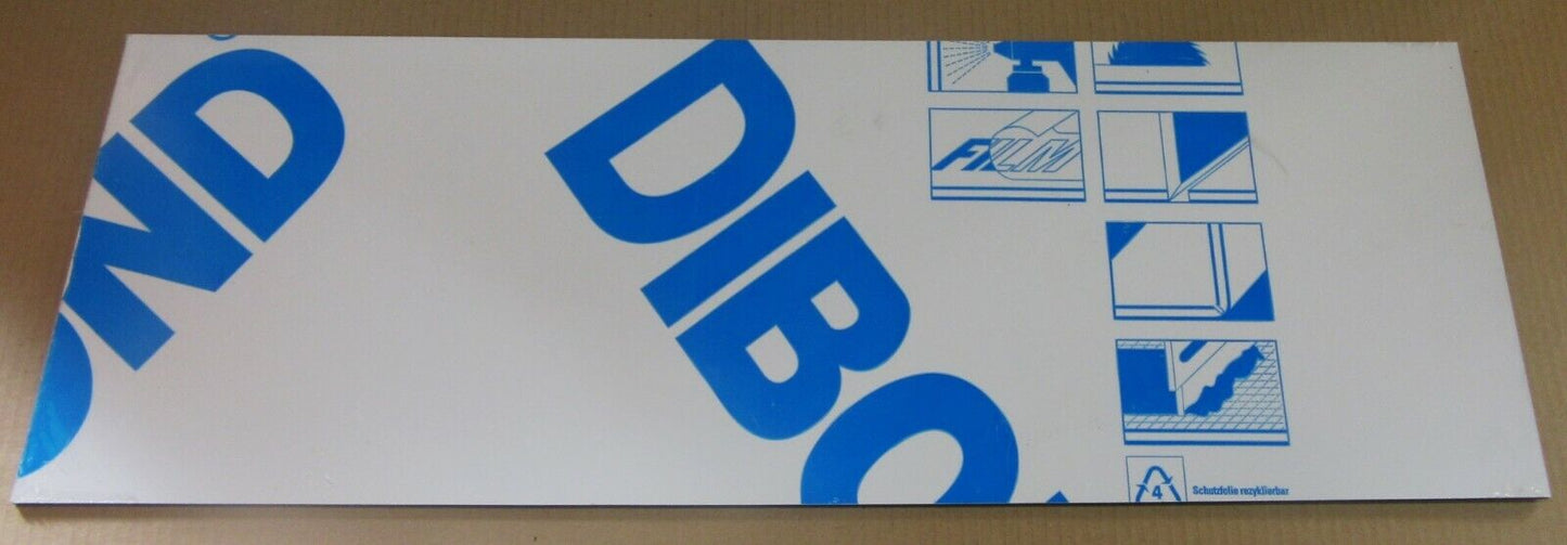 Alu-Verbundplatte 4mm weiß Zuschnitt 715 x 256/253mm, Deckschicht 0,3mm DIBOND®