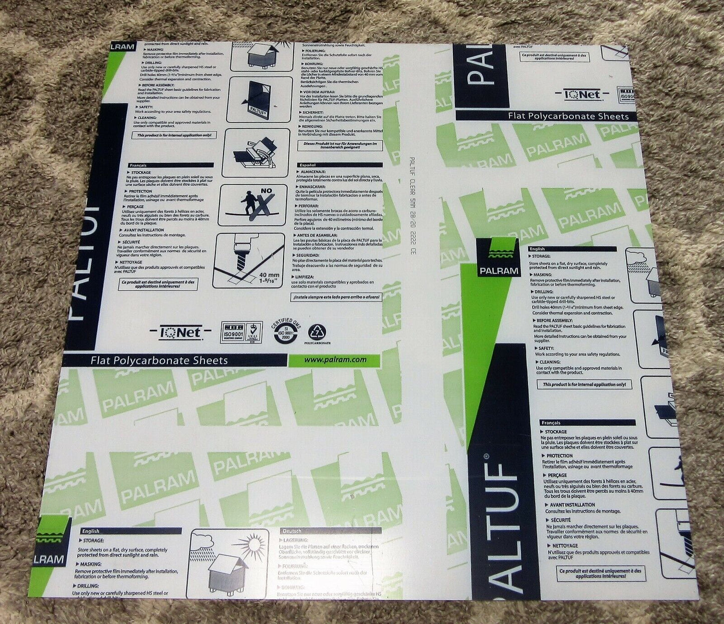 PC Platte 5mm Zuschnitt 720 x 715mm Kunststoffglas transparent Polycarbonat