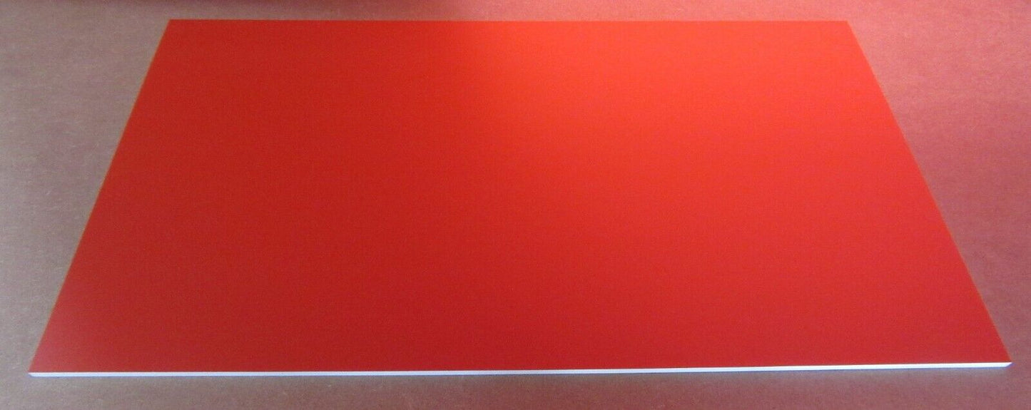 PVC Hartschaumplatte 6mm Zuschnitt rot lackiert 548 x 300mm - Kunststoff Platte