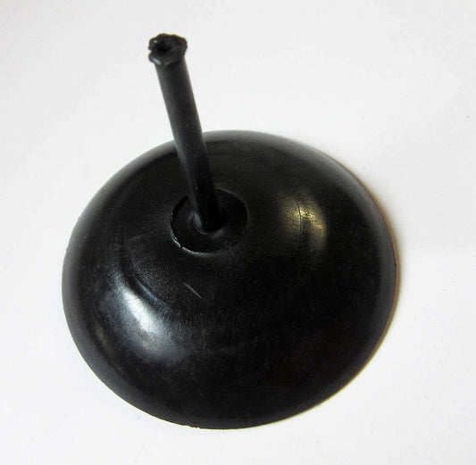Rosette Abdeckkappe 60mm ohne Loch Kunststoff Schwarz mit Druckstiel