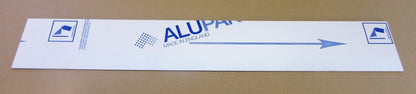 Alu-Verbundplatte 3mm weiß Zuschnitt 830 x 125mm, Deckschicht 0,26mm glänzend