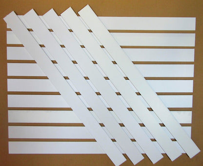 PVC Hartschaumplatten 6mm Streifen ca. 2kg Reste Weiß Kunststoff Platten 800 x 54mm