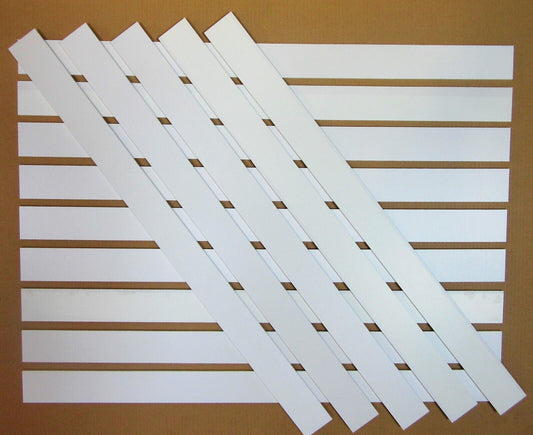 PVC Hartschaumplatten 6mm Streifen ca. 2kg Reste Weiß Kunststoff Platten 800 x 54mm