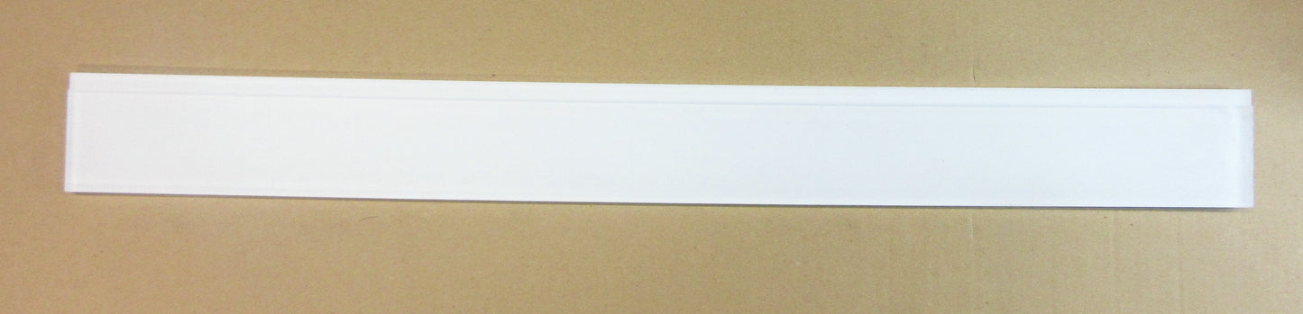 Acryl XT Blende 8mm 698 x 70mm Kunststoff-Licht-Blende Silber, Panel, Leiste, Acrylglas