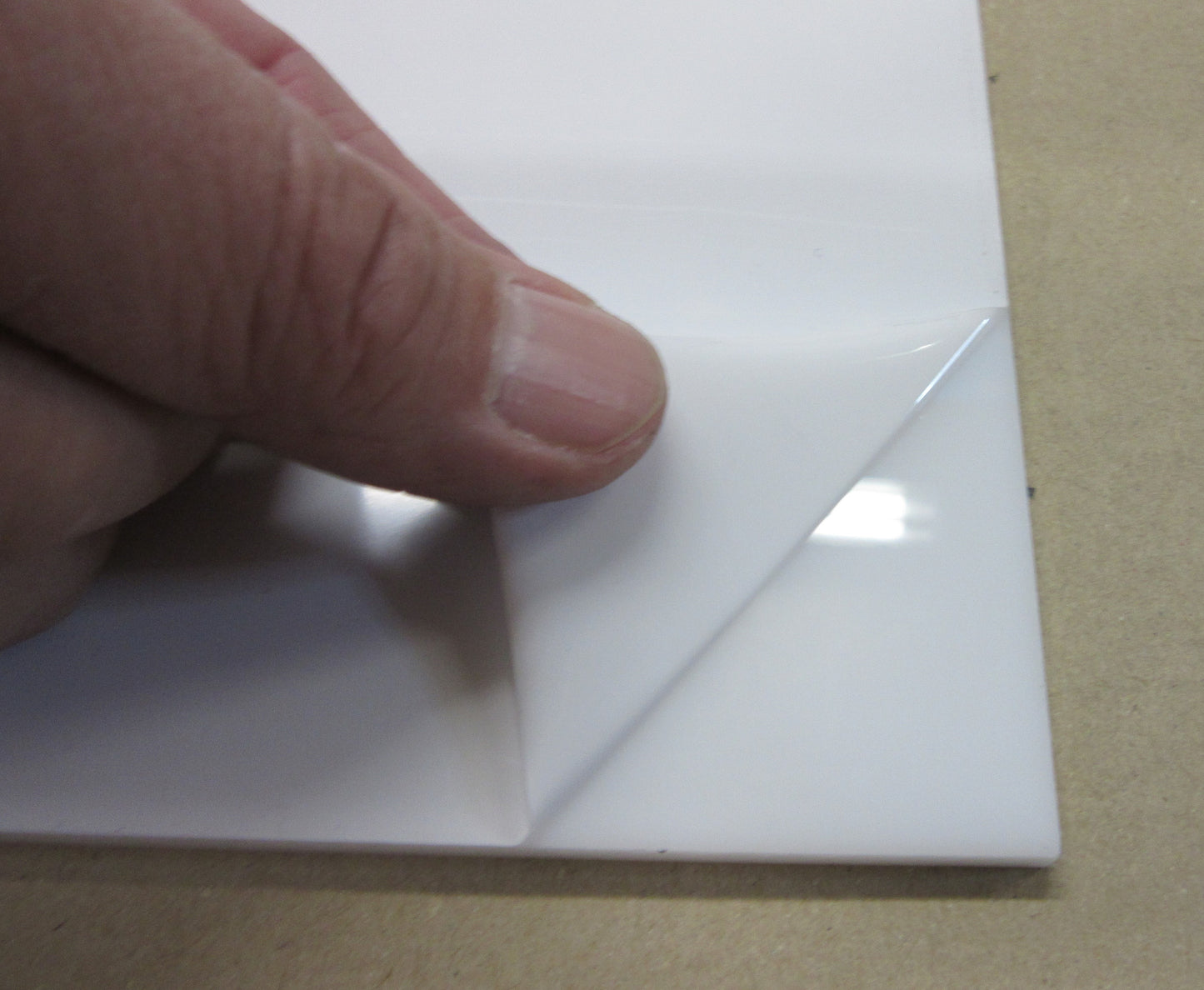 Acryl XT-Platte 5mm Zuschnitt 500 x 497/487 mm Opal weiß Kunststoffglas Acrylglas