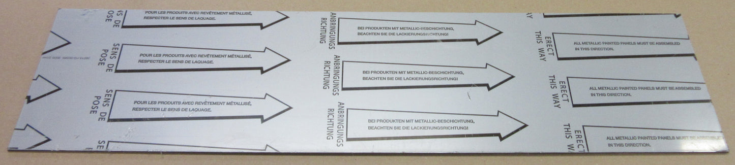 Alu-Verbundplatte 3 mm Zuschnitt 718 x 180mm, Deckschicht 0,3mm in Silber metallic