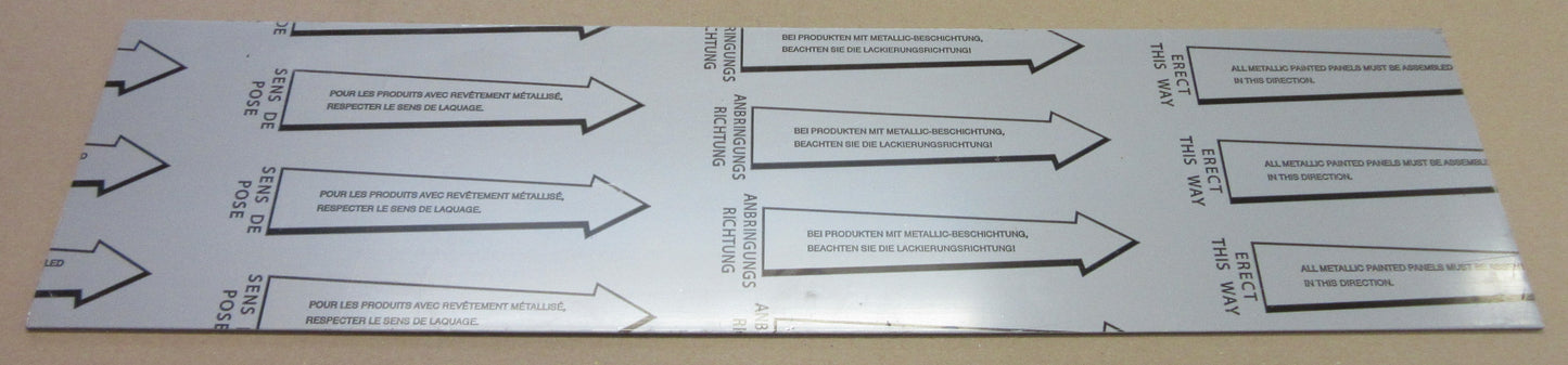 Alu-Verbundplatte 3 mm Zuschnitt 718 x 180mm, Deckschicht 0,3mm in Silber metallic