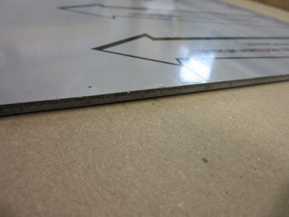 Alu-Verbundplatte 3 mm Zuschnitt 718 x 180mm, Deckschicht 0,3mm in Silber metallic