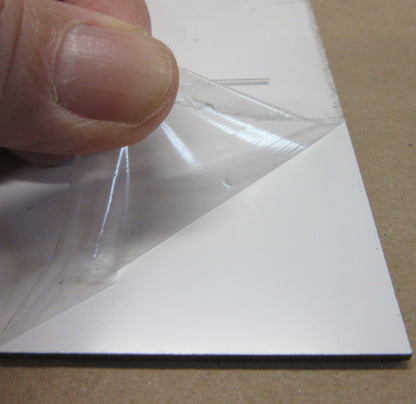Alu-Verbundplatte 3mm weiß Zuschnitt 420 x 350mm, Deckschicht 0,3mm