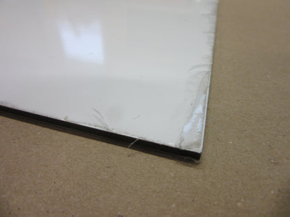 Alu-Verbundplatte 3mm weiß Zuschnitt 420 x 350mm, Deckschicht 0,3mm