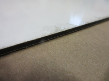 Alu-Verbundplatte 3mm weiß Zuschnitt 420 x 350mm, Deckschicht 0,3mm