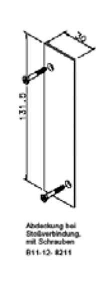 Alu-Endkappe Braun für Balkonbretter 131,5 x 31mm für Stoßverbindung - Kömabord
