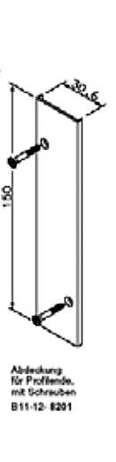 Alu-Endkappe für Balkonbretter 150 x 30mm - Braun - Kömabord 8201