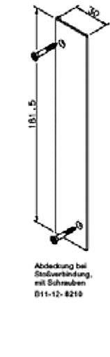 Alu-Endkappe Weiß für Balkonbretter 181,5 x 31mm für Stoßverbindung - Kömabord