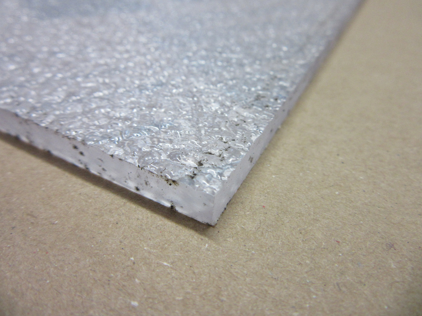 PC UV Platte 6mm Zuschnitt 410 x 295mm Polycarbonat Kunststoffglas strukturiert