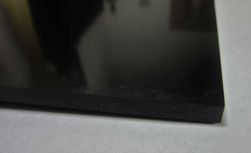 PE 100 Platte 6mm 496 x 246mm Schwarz Vollmaterial Technischer Kunststoff