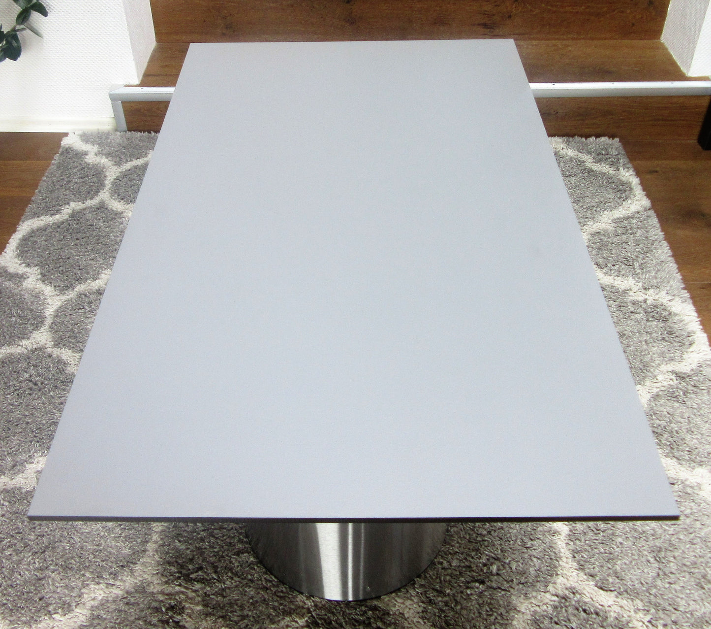HPL Platte Tischplatte 8mm Mid Grey beidseitig 936 x 530mm TRESPA® Meteon®