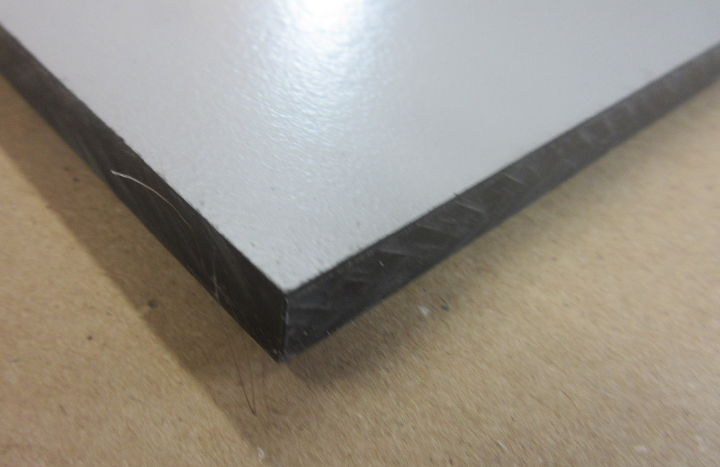 HPL Platte Tischplatte 8mm Silver Grey beidseitig 741 x 725mm TRESPA® Meteon®