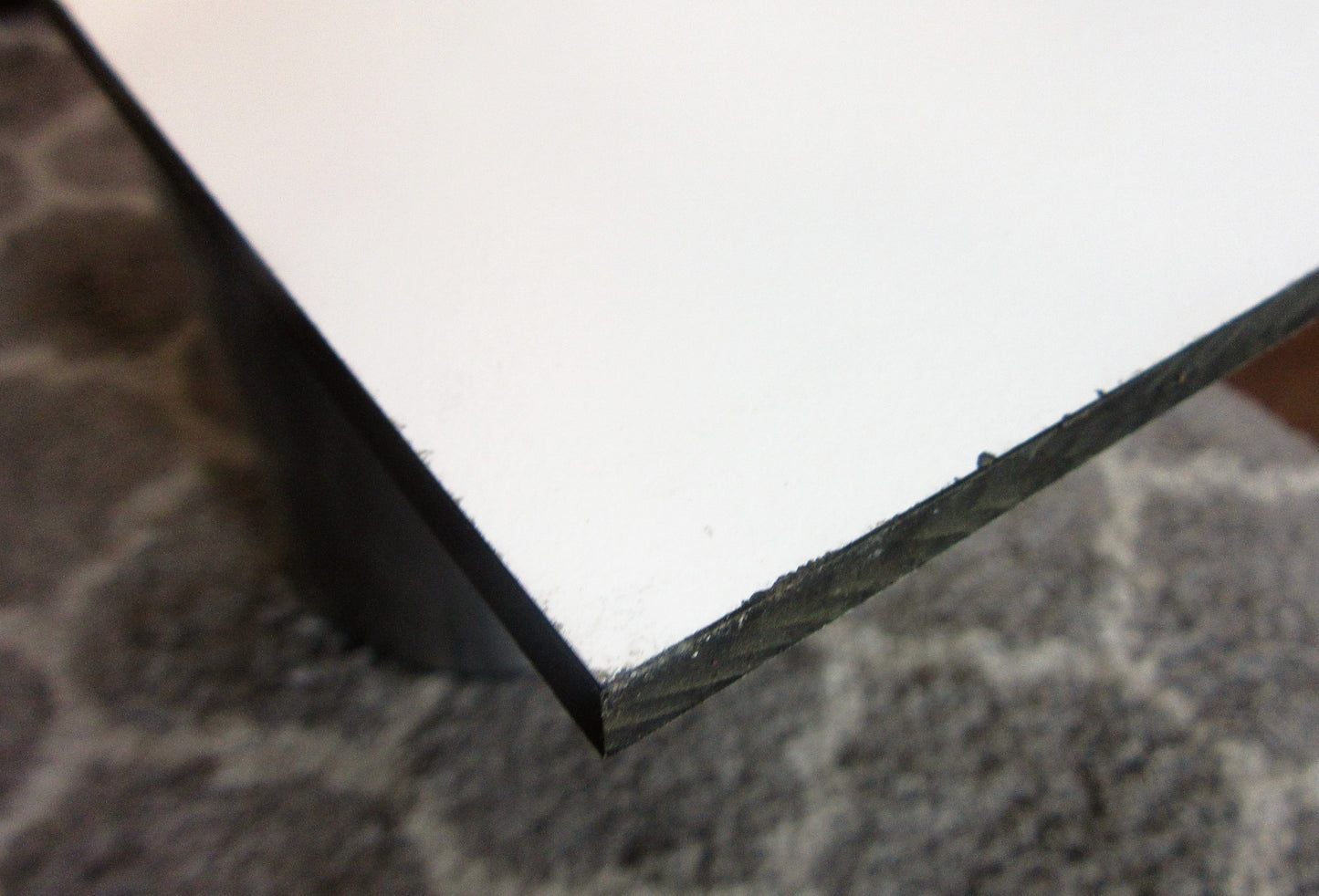 HPL Platte Tischplatte 8mm White beidseitig 1152 x 521mm TRESPA® Meteon® A03.0.0