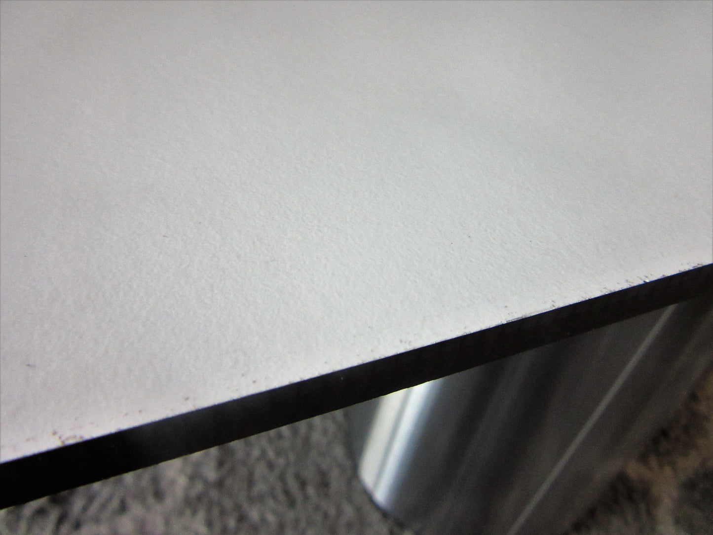 HPL Platte Tischplatte 8mm White beidseitig 1152 x 521mm TRESPA® Meteon® A03.0.0