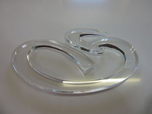 Acryl Emblem Zuschnitt 8mm 163 x 97mm Kunststoffglas Acrylglas klar - Kanten poliert