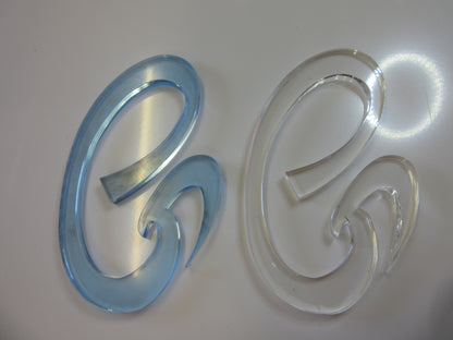 Acryl Emblem Zuschnitt 8mm 163 x 97mm Kunststoffglas Acrylglas klar - Kanten poliert