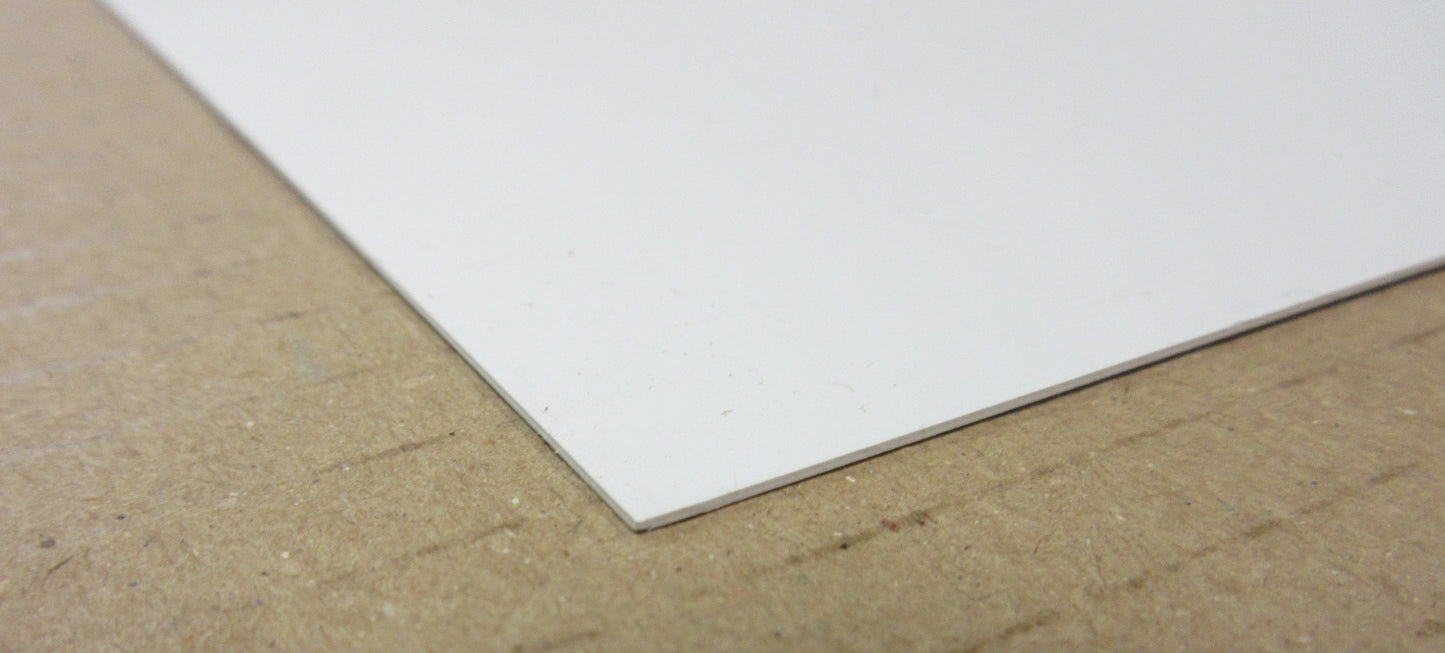 Polystyrol-Platte 0,5mm 840 x 190mm Weiß matt - PS Platte