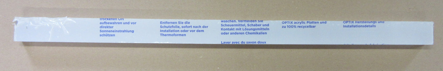 Acryl GS-Streifen 25mm 743 x 43/41mm Deko Schaufenster Ausstellung Acrylglas