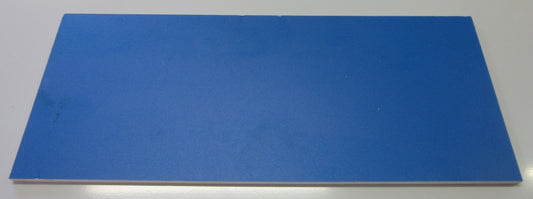 PVC Hartschaumplatte 6mm Zuschnitt weiß/blau 350 x 200mm