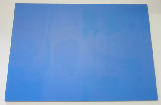 PVC Hartschaumplatte 6mm Zuschnitt weiß/blau 495 x 350mm