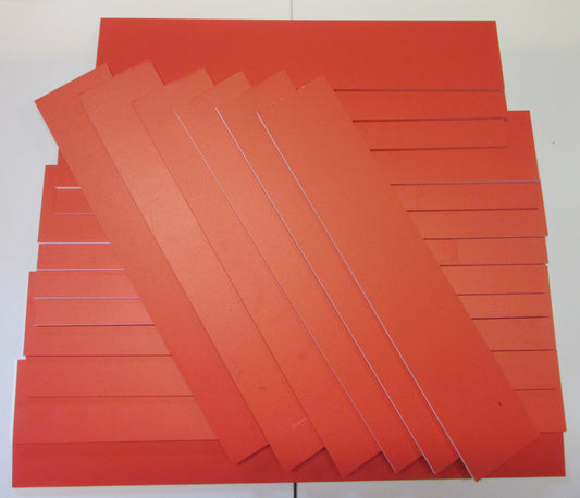 PVC Hartschaumplatten 6mm ca. 3 kg Reste rot lackiert Kunststoff Platten