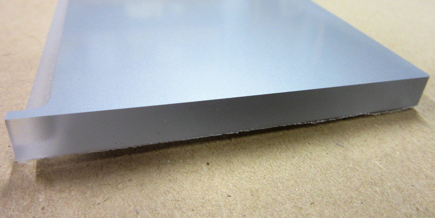 Acryl XT Blende 8mm 1320 x 152mm Kunststoff-Licht-Blende Silber, Panel, Leiste, Acrylglas
