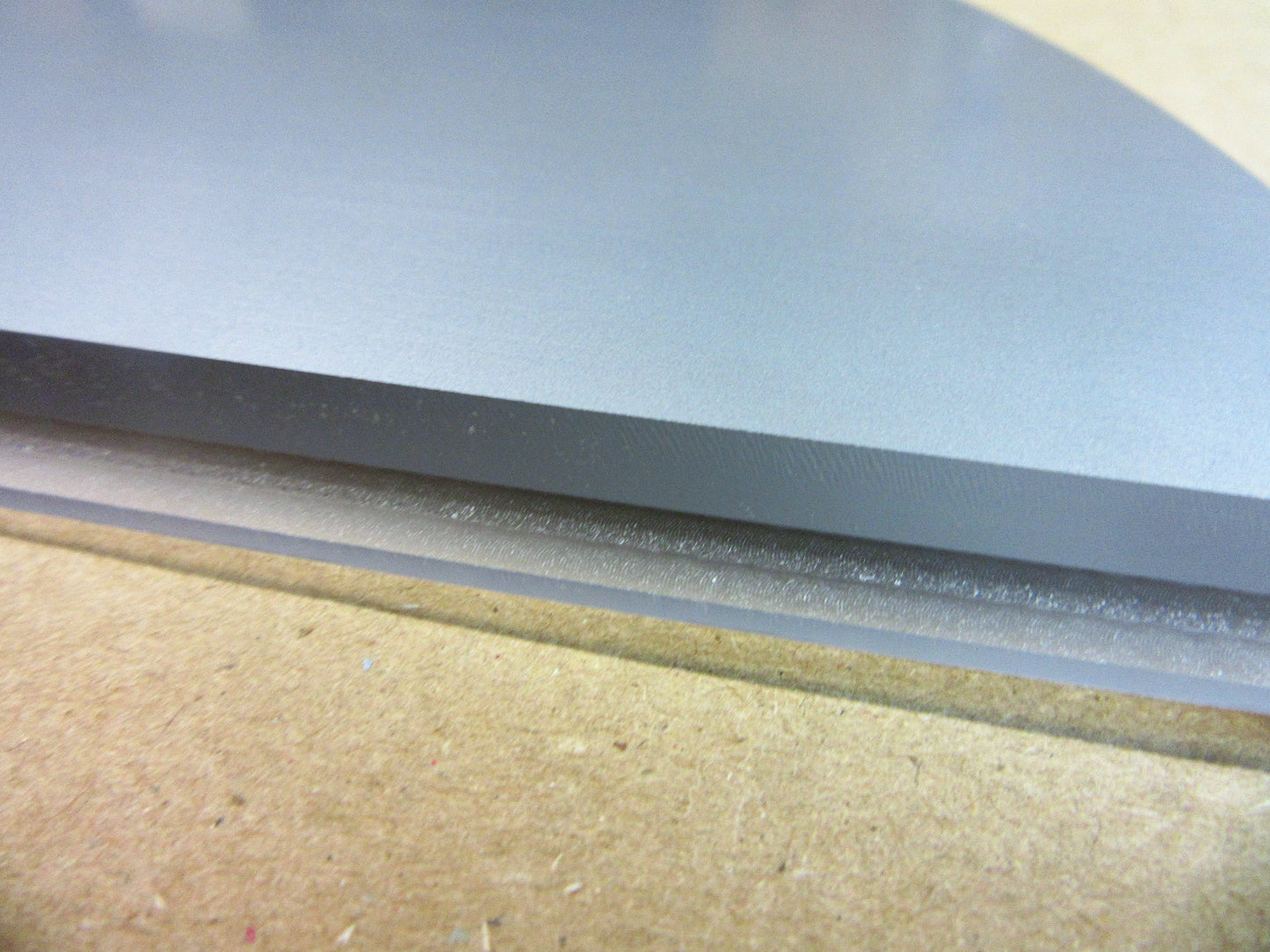 Acryl XT Blende 8mm 1201 x 121 mm Kunststoff-Licht-Blende Silber, Panel, Leiste, Acrylglas