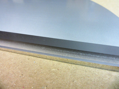 Acryl XT Blende 8mm 1201 x 121 mm Kunststoff-Licht-Blende Silber, Panel, Leiste, Acrylglas