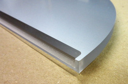 Acryl XT Blende 8mm 1201 x 121 mm Kunststoff-Licht-Blende Silber, Panel, Leiste, Acrylglas