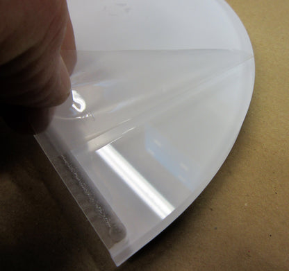 Acryl XT Blende 8mm 1201 x 121 mm Kunststoff-Licht-Blende Silber, Panel, Leiste, Acrylglas