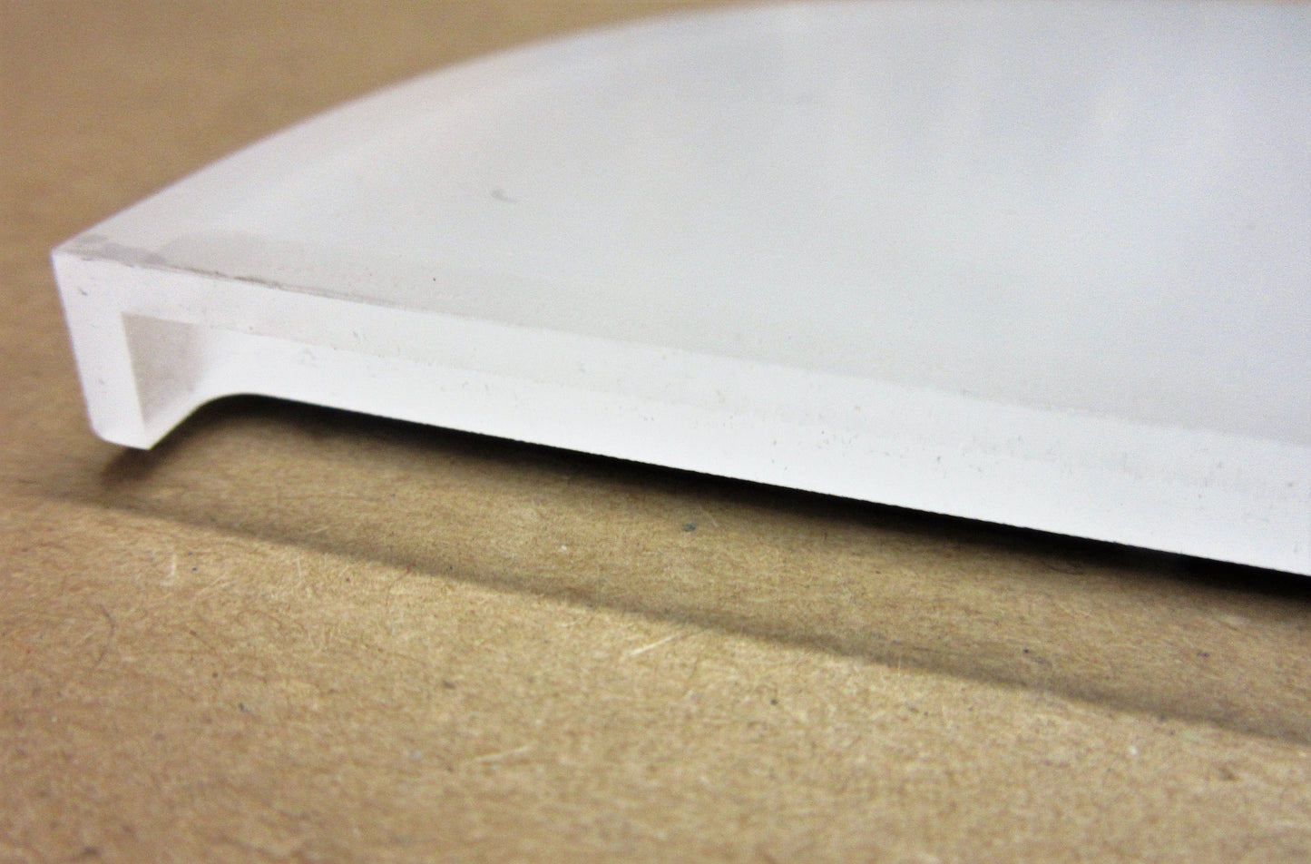 Acryl XT Blende 8mm 1201 x 121 mm Kunststoff-Licht-Blende Silber, Panel, Leiste, Acrylglas
