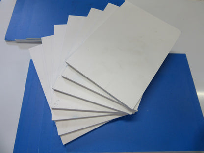 PVC Hartschaumplatten 6mm weiß/blau ca. 2 kg Reste - verschiedene Größen