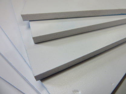 PVC Hartschaumplatten 6mm weiß/blau ca. 2 kg Reste - verschiedene Größen