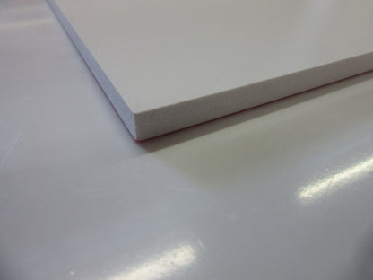PVC Hartschaumplatte 8mm Zuschnitt weiß 400 x 245 mm - Simopor S Kunststoff Platte