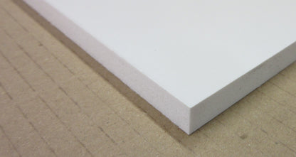 PVC Integralschaumplatte 10mm Zuschnitt weiß 605 x 43 mm - Kunststoff Platte