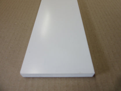 PVC Integralschaumplatte 10mm Zuschnitt weiß 605 x 43 mm - Kunststoff Platte