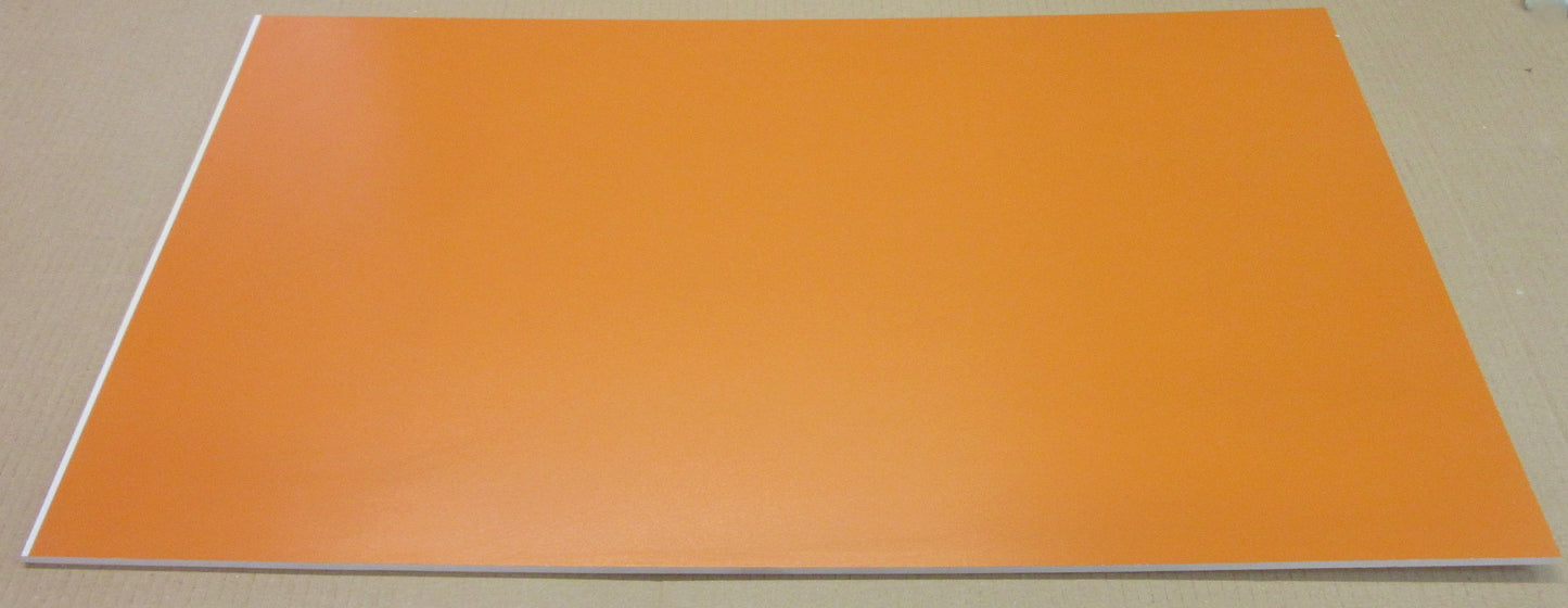 PVC Hartschaumplatte 6mm Zuschnitt Orange lackiert 697 x 422mm - Simopor S Kunststoff Platte