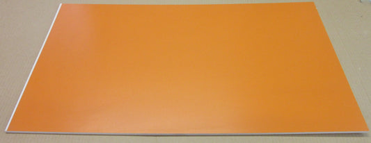PVC Hartschaumplatte 6mm Zuschnitt Orange lackiert 697 x 422mm - Simopor S Kunststoff Platte