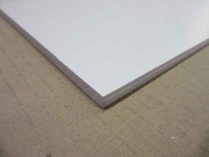 PVC Hartschaumplatte 6mm Zuschnitt weiß 646 x 389 mm - Kunststoff Platte