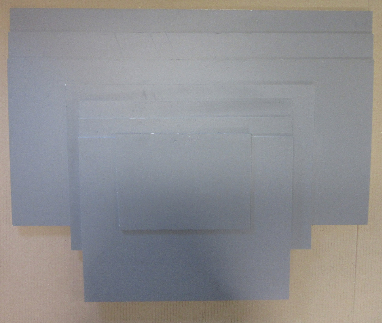 PVC Hartschaumplatten 6mm ca. 4 kg Reste Weiß/Silber - Kunststoff Platte
