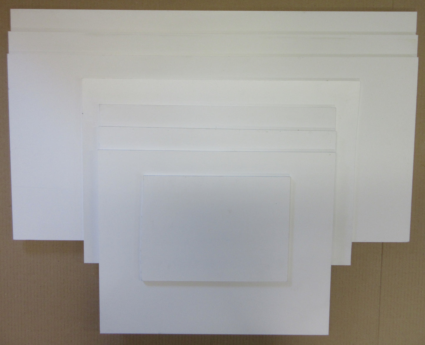 PVC Hartschaumplatten 6mm ca. 4 kg Reste Weiß/Silber - Kunststoff Platte